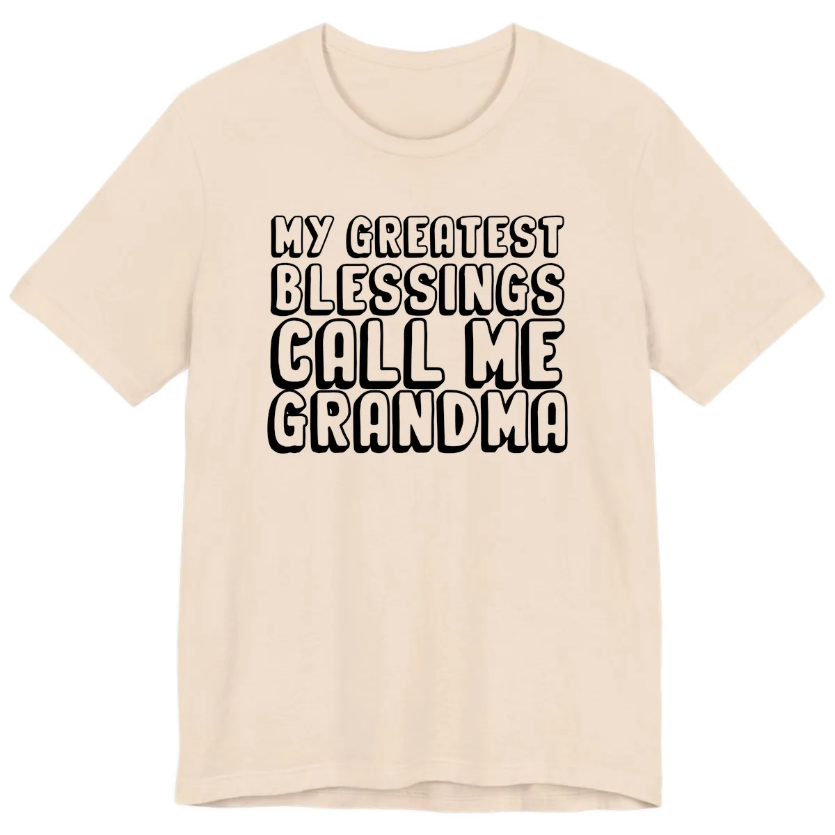 My Greatest Blessings Call Me Grandma Premium T-Shirt in Soft Cream