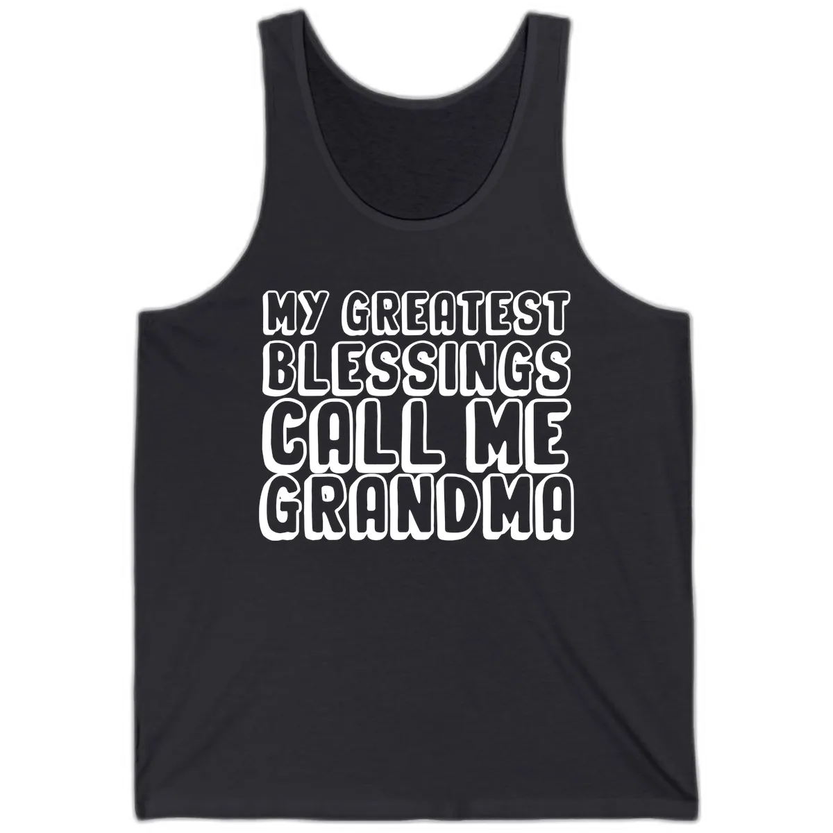 My Greatest Blessings Call Me Grandma Tank in Dark Grey