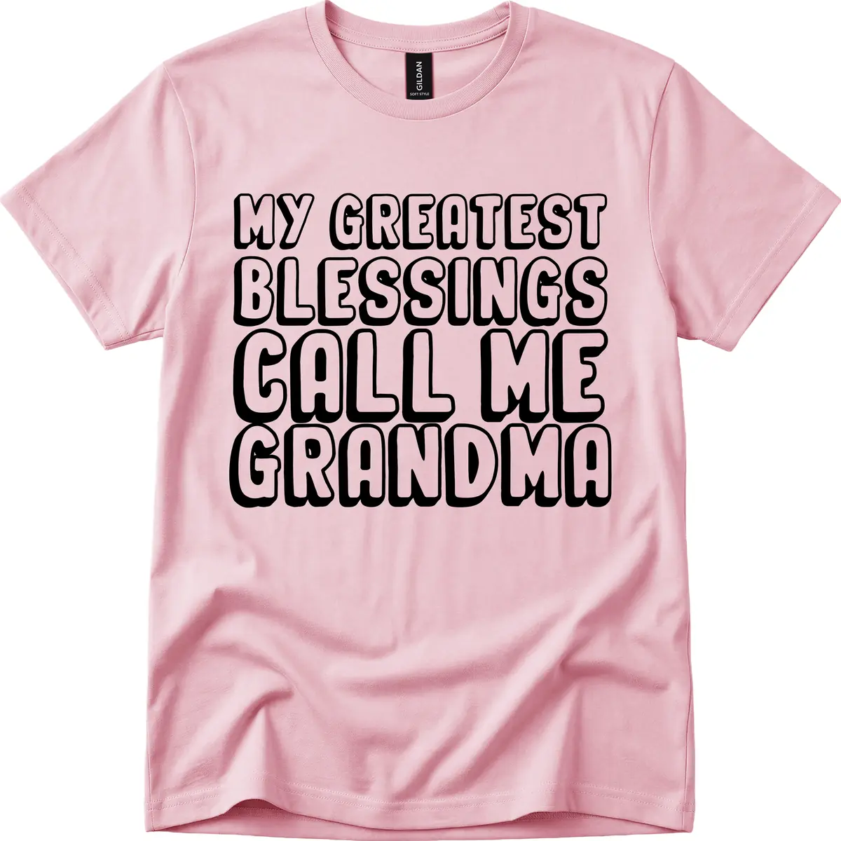 My Greatest Blessings Call Me Grandma T-Shirt in Light Pink