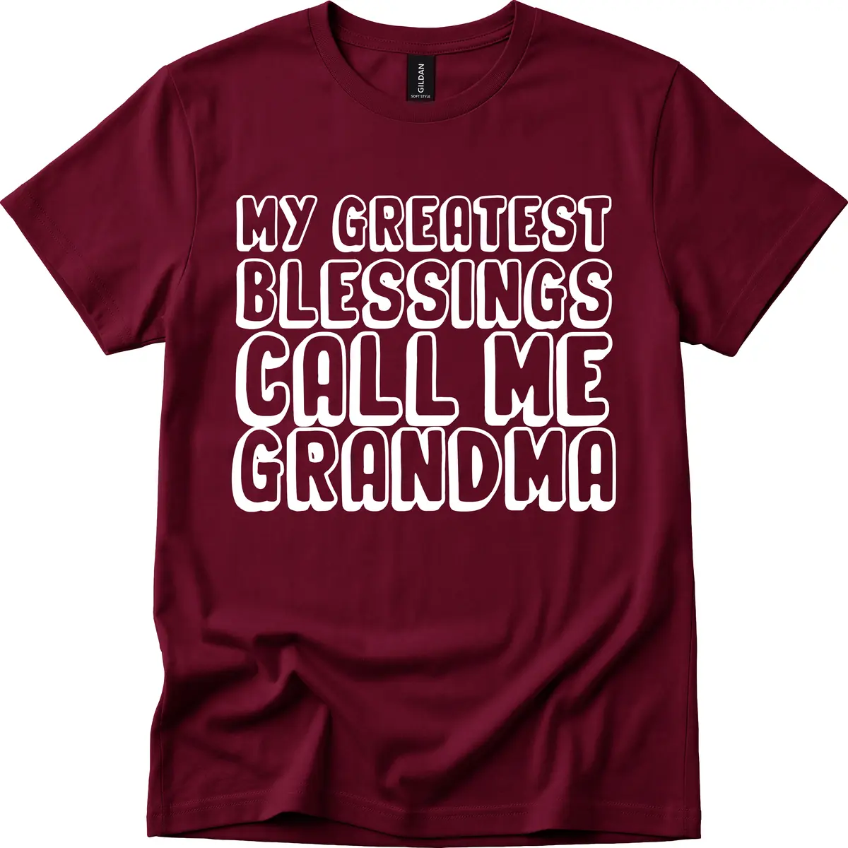 My Greatest Blessings Call Me Grandma T-Shirt in Maroon