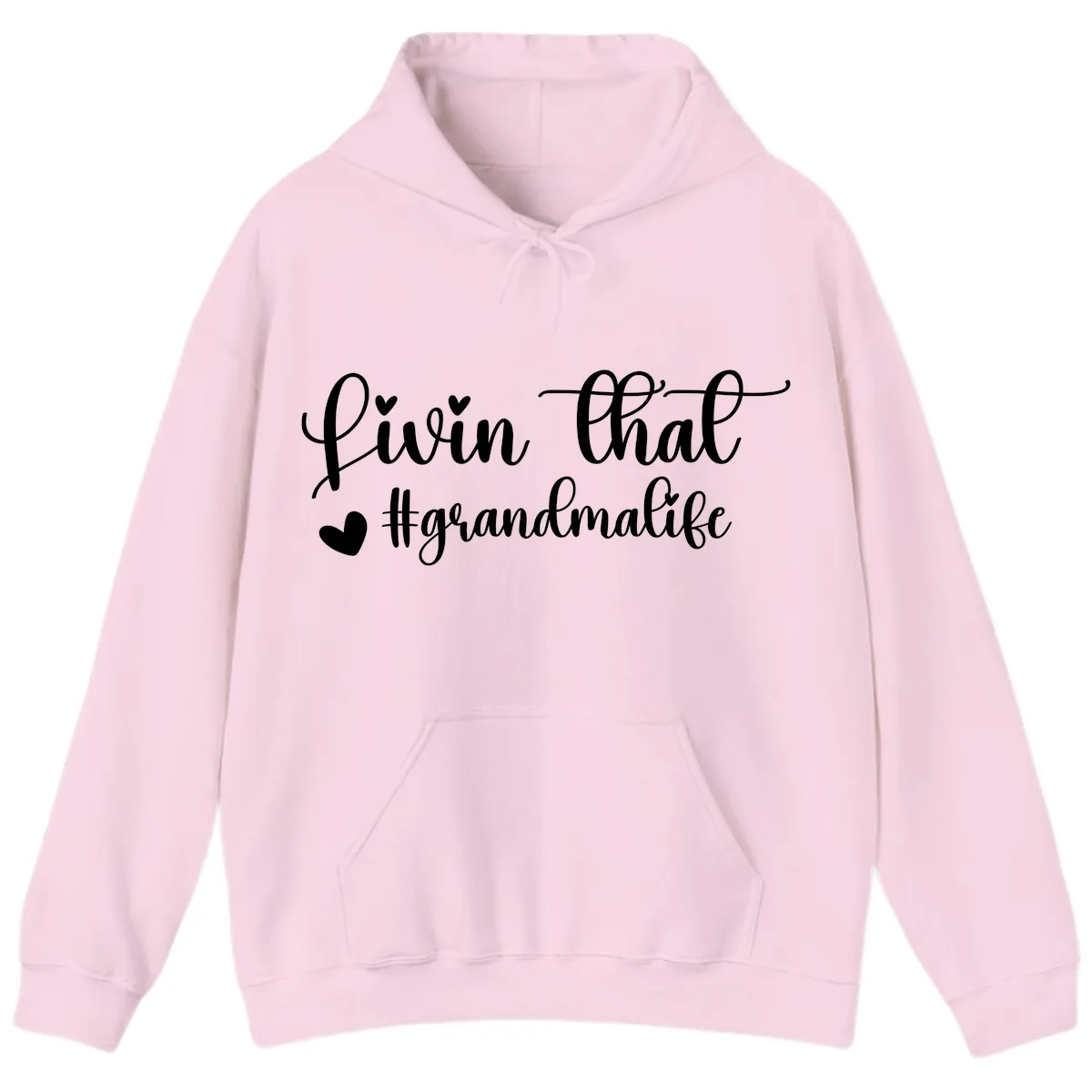 Livin That Grandma Life Hoodie in Light Pink