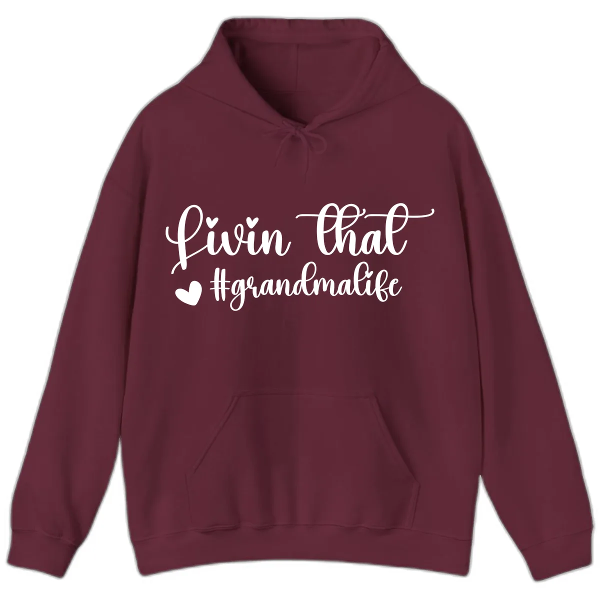 Livin That Grandma Life Hoodie in Maroon