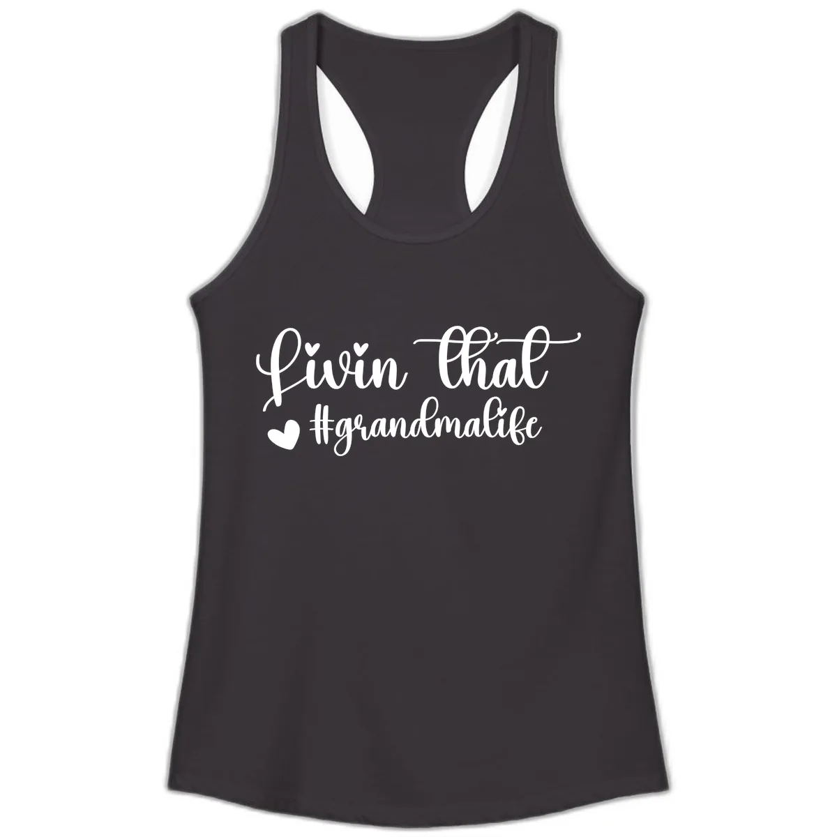 Livin That Grandma Life Ladies Tank in Black