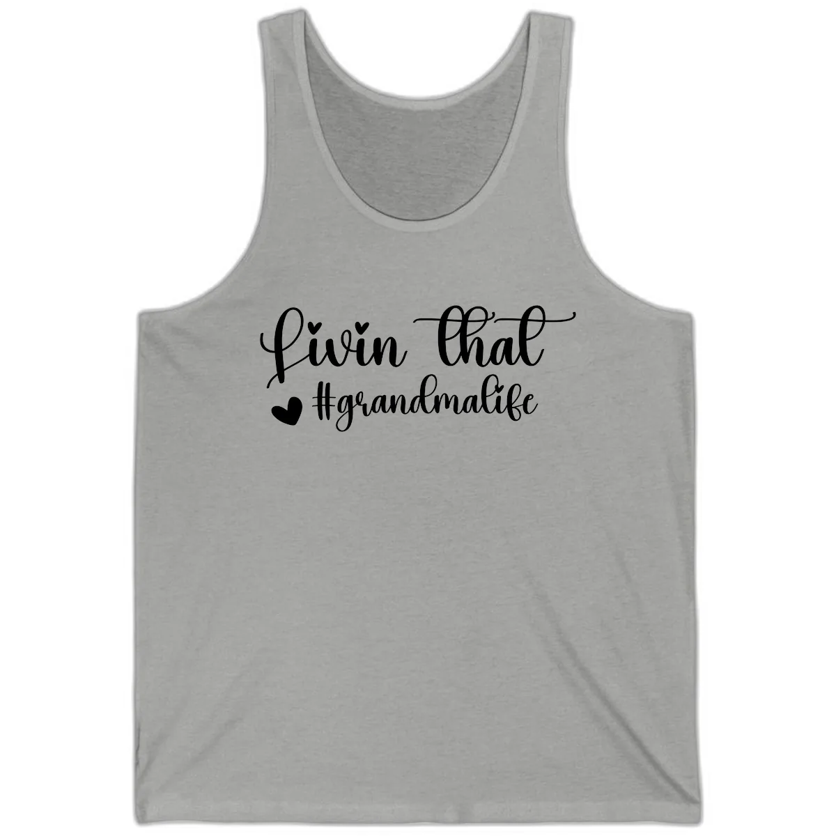 Livin That Grandma Life Tank in Athletic Heather