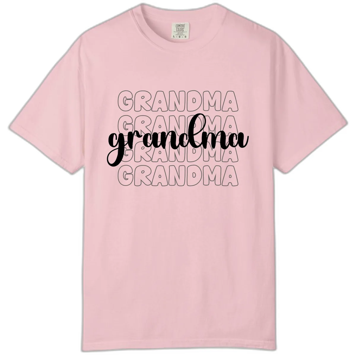 Grandma Repeating Text Design Comfort Color in Blossom