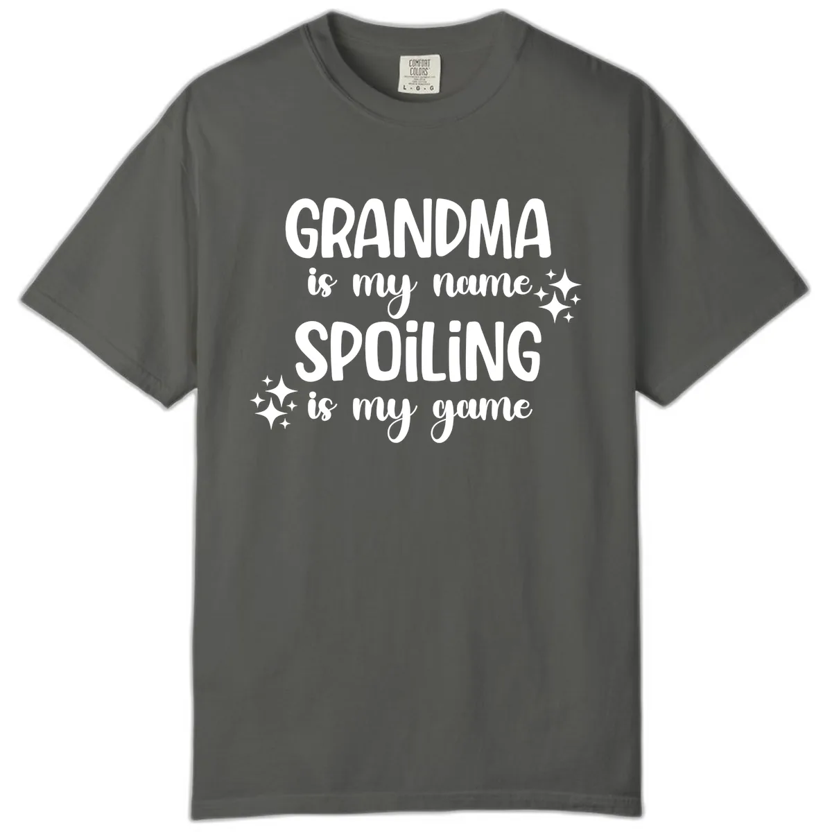 Grandma Is My Name Spoiling Is My Game Comfort Color in Pepper