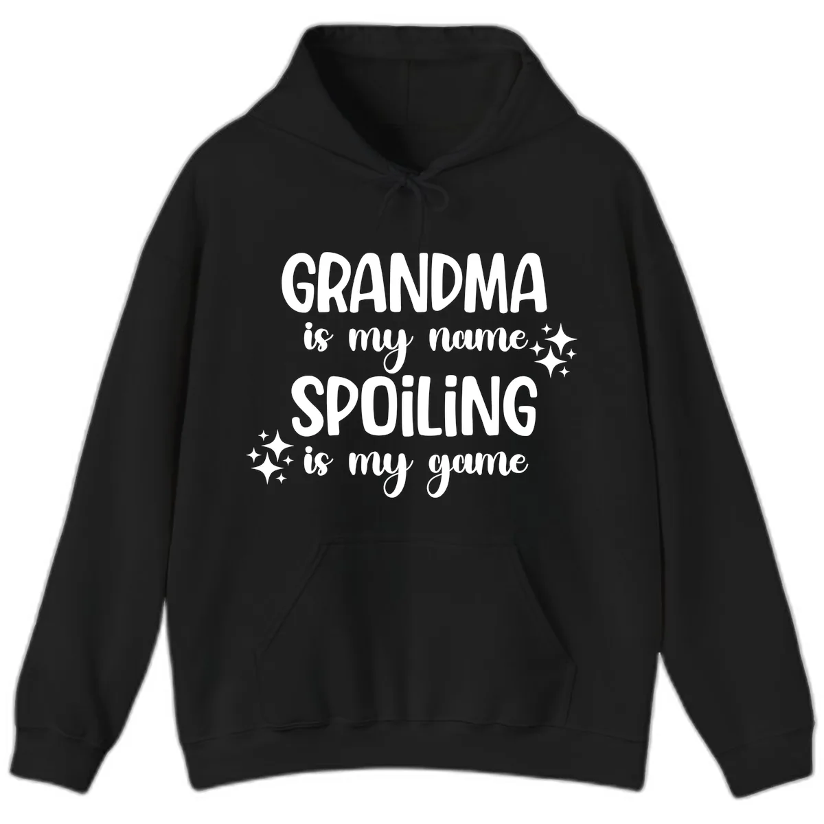 Grandma Is My Name Spoiling Is My Game Hoodie in Black
