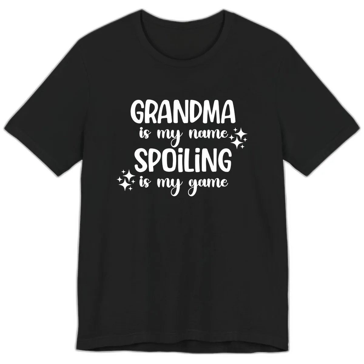 Grandma Is My Name Spoiling Is My Game Premium T-Shirt in Black