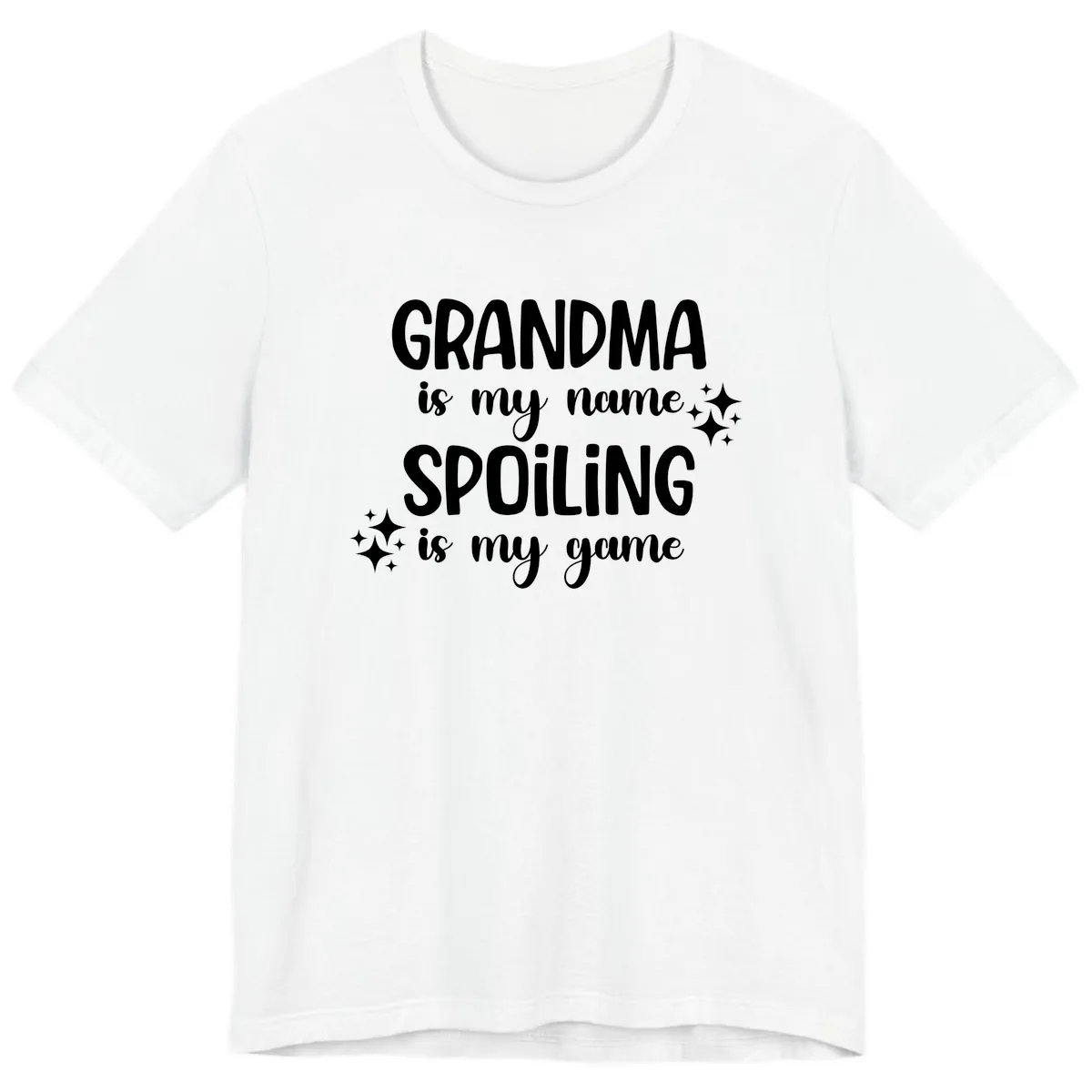 Grandma Is My Name Spoiling Is My Game Premium T-Shirt in White