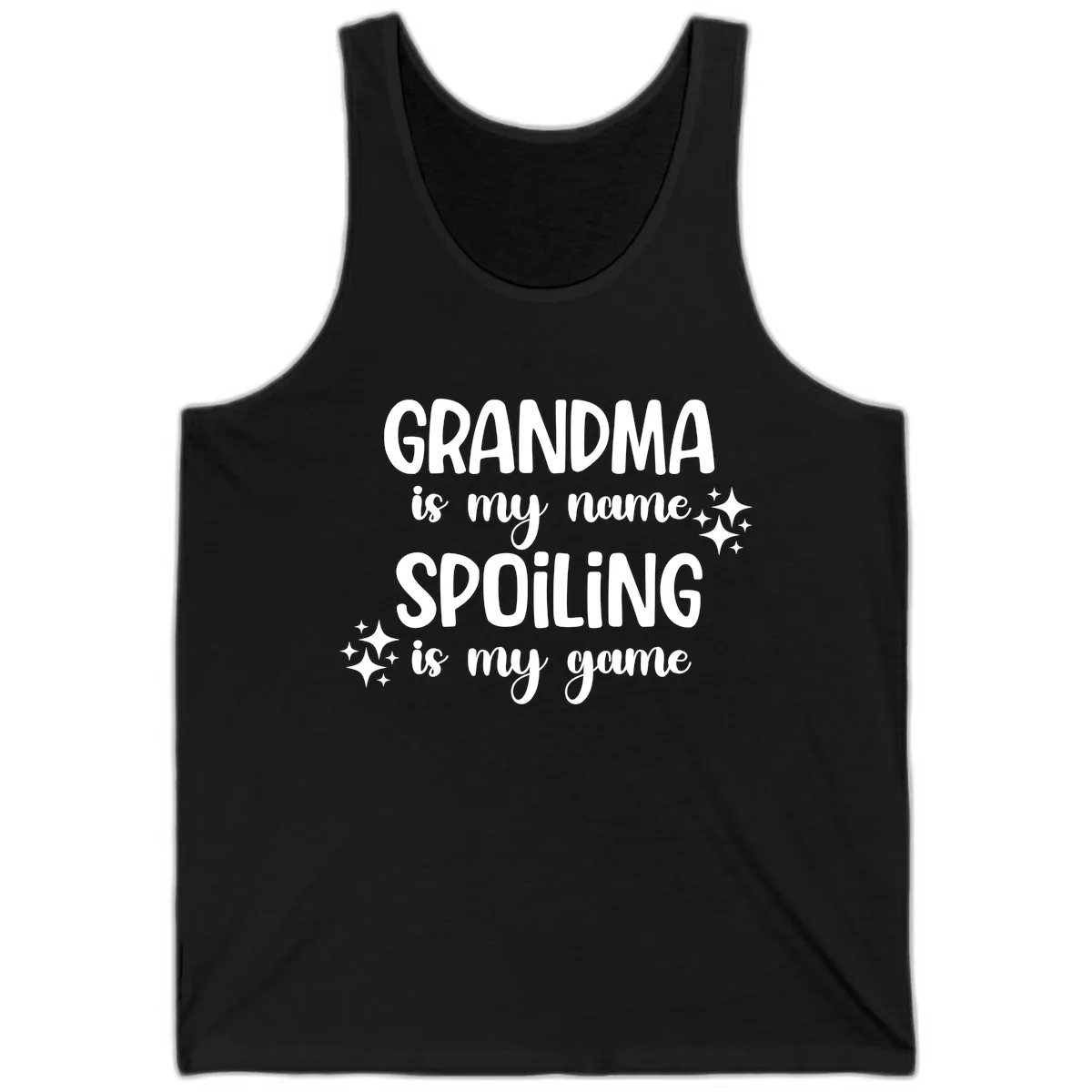 Grandma Is My Name Spoiling Is My Game Tank in Black