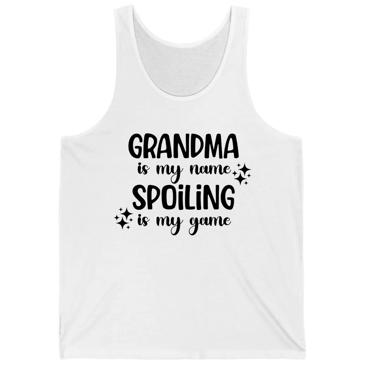 Grandma Is My Name Spoiling Is My Game Tank in White