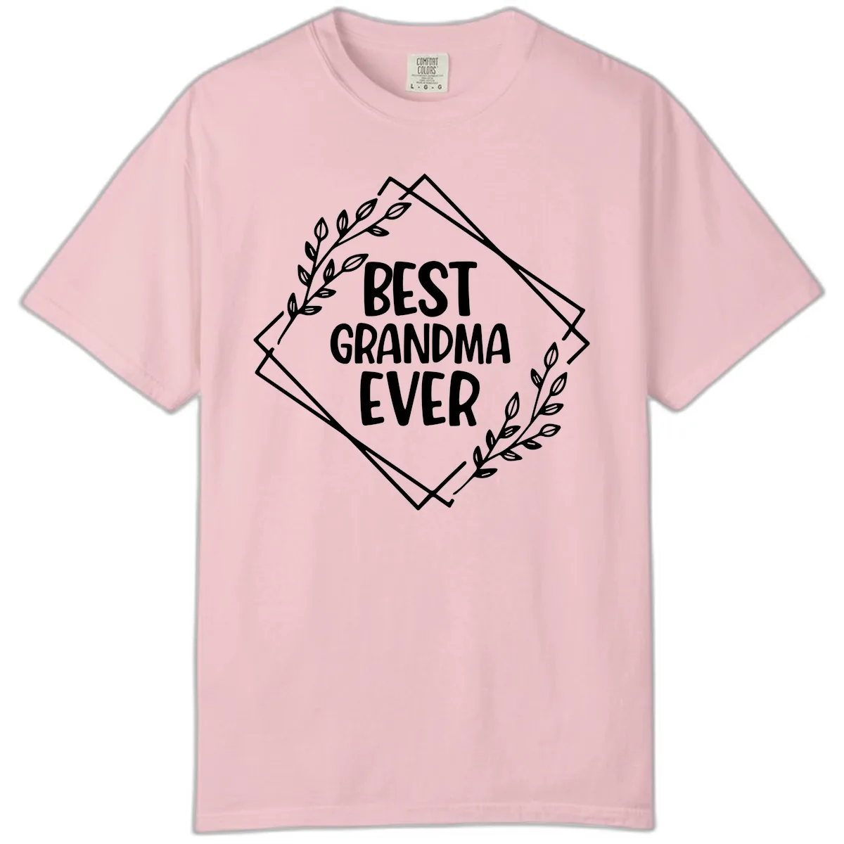 Best Grandma Ever Floral Frame Comfort Color in Blossom