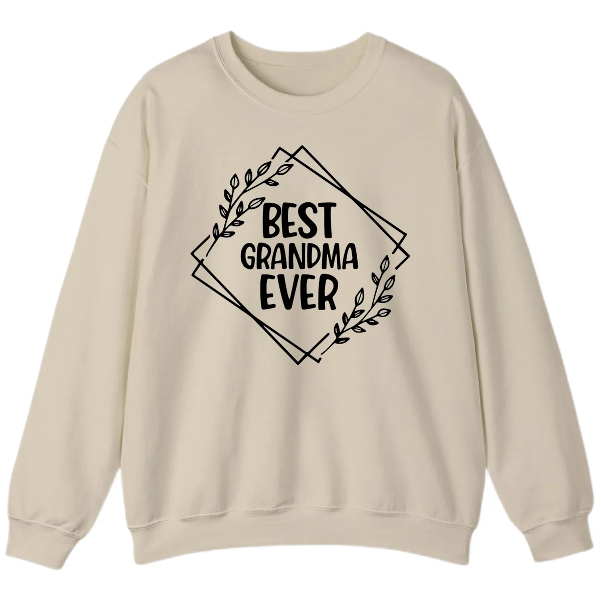 Best Grandma Ever Floral Frame Sweatshirt in Sand