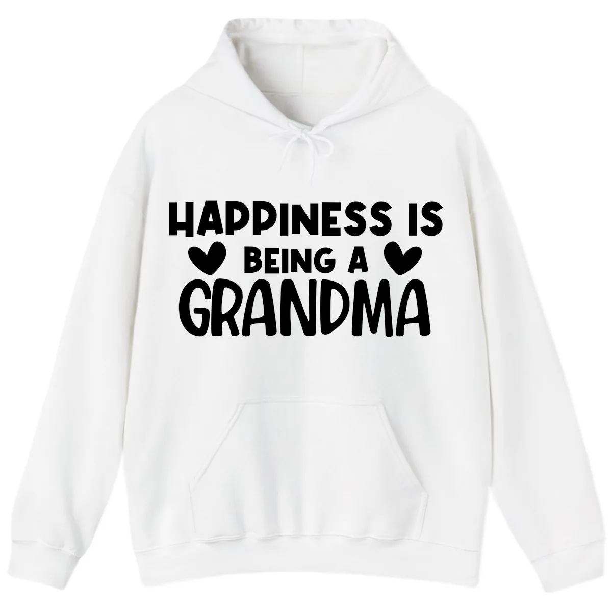 Happiness Is Being A Grandma Hoodie in White