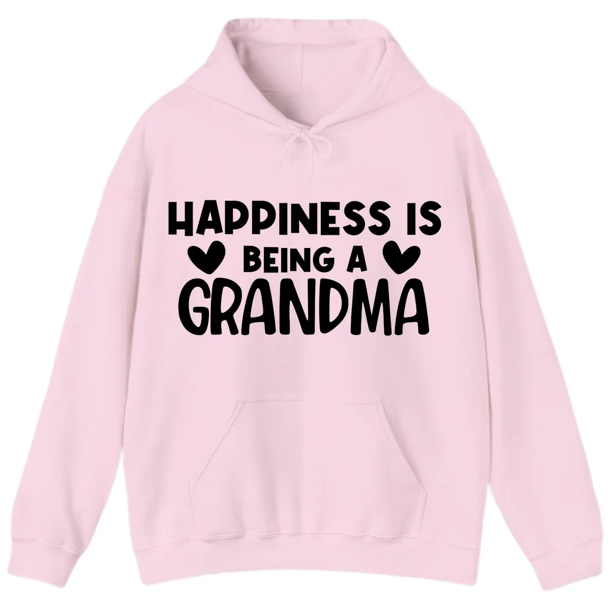 Happiness Is Being A Grandma Hoodie in Light Pink