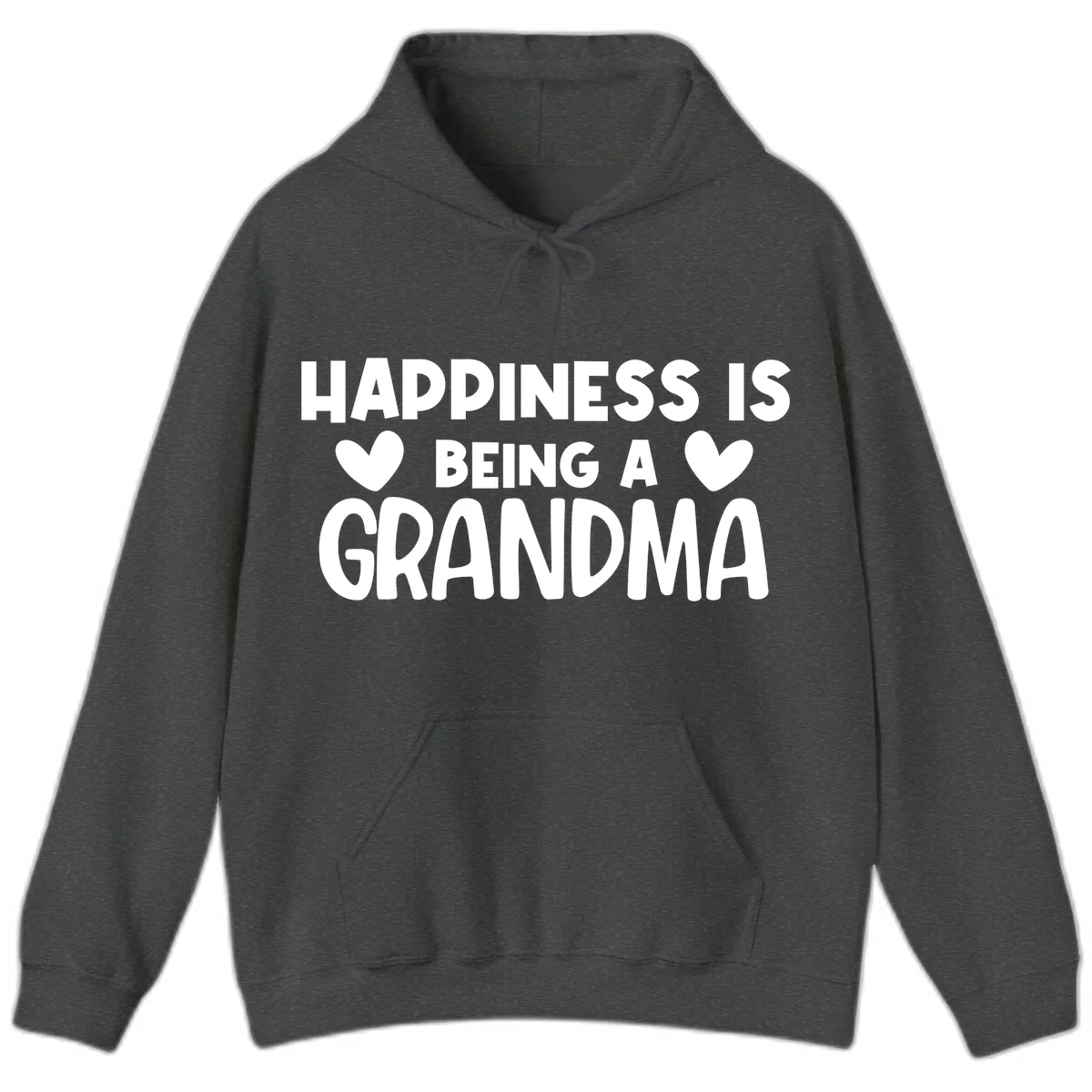 Happiness Is Being A Grandma Hoodie in Dark Heather