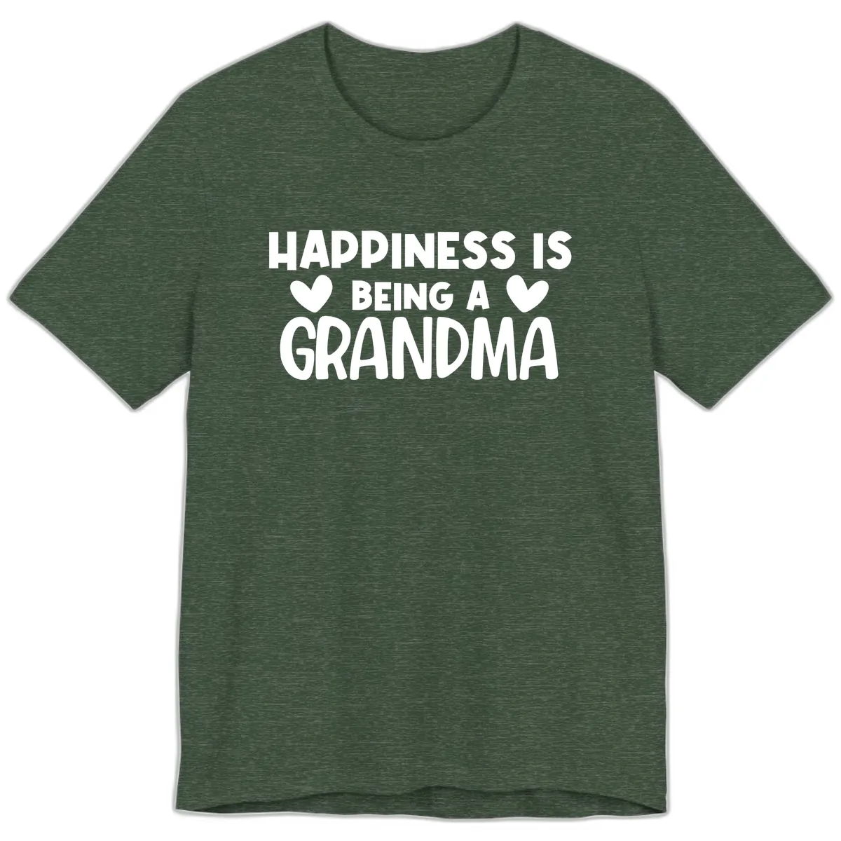 Happiness Is Being A Grandma Premium T-Shirt in Heather Forest