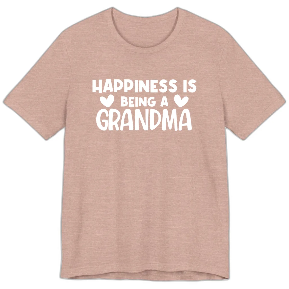 Happiness Is Being A Grandma Premium T-Shirt in Heather Prism Peach