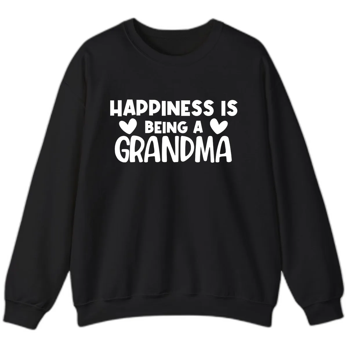 Happiness Is Being A Grandma Sweatshirt in Black