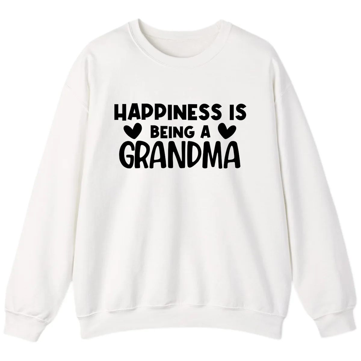 Happiness Is Being A Grandma Sweatshirt in White