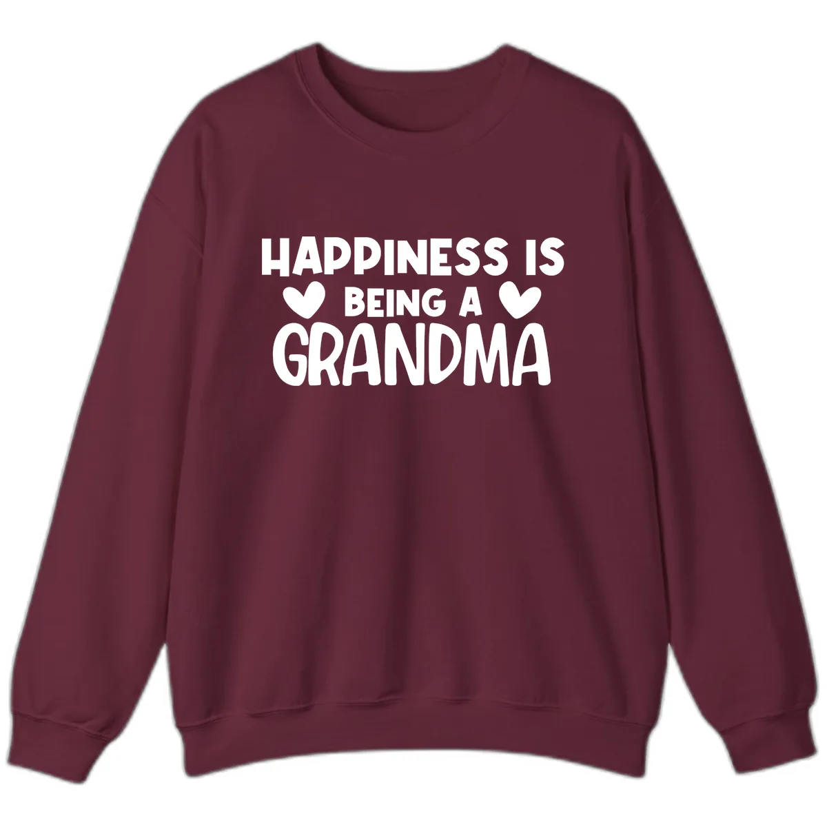 Happiness Is Being A Grandma Sweatshirt in Maroon