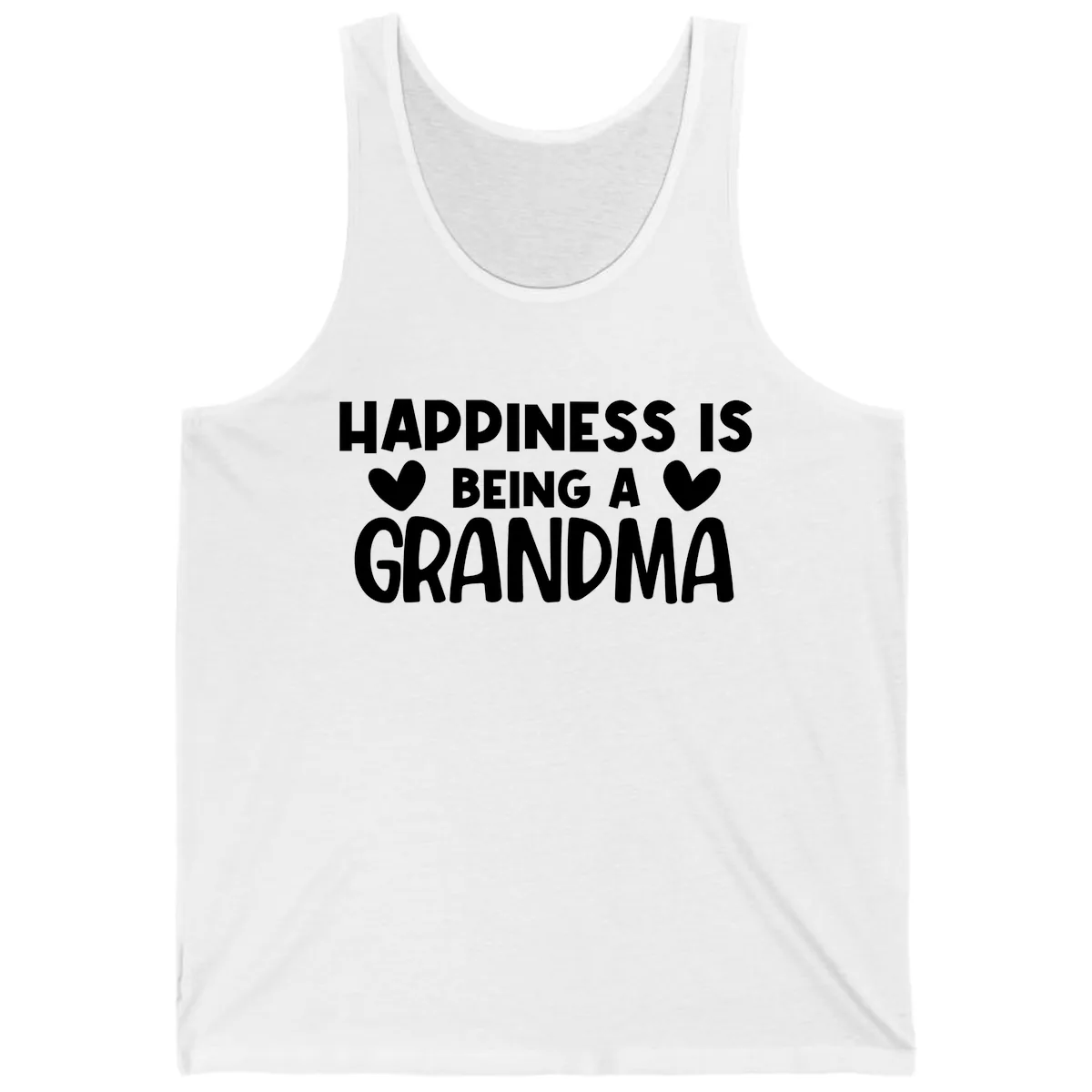Happiness Is Being A Grandma Tank in White
