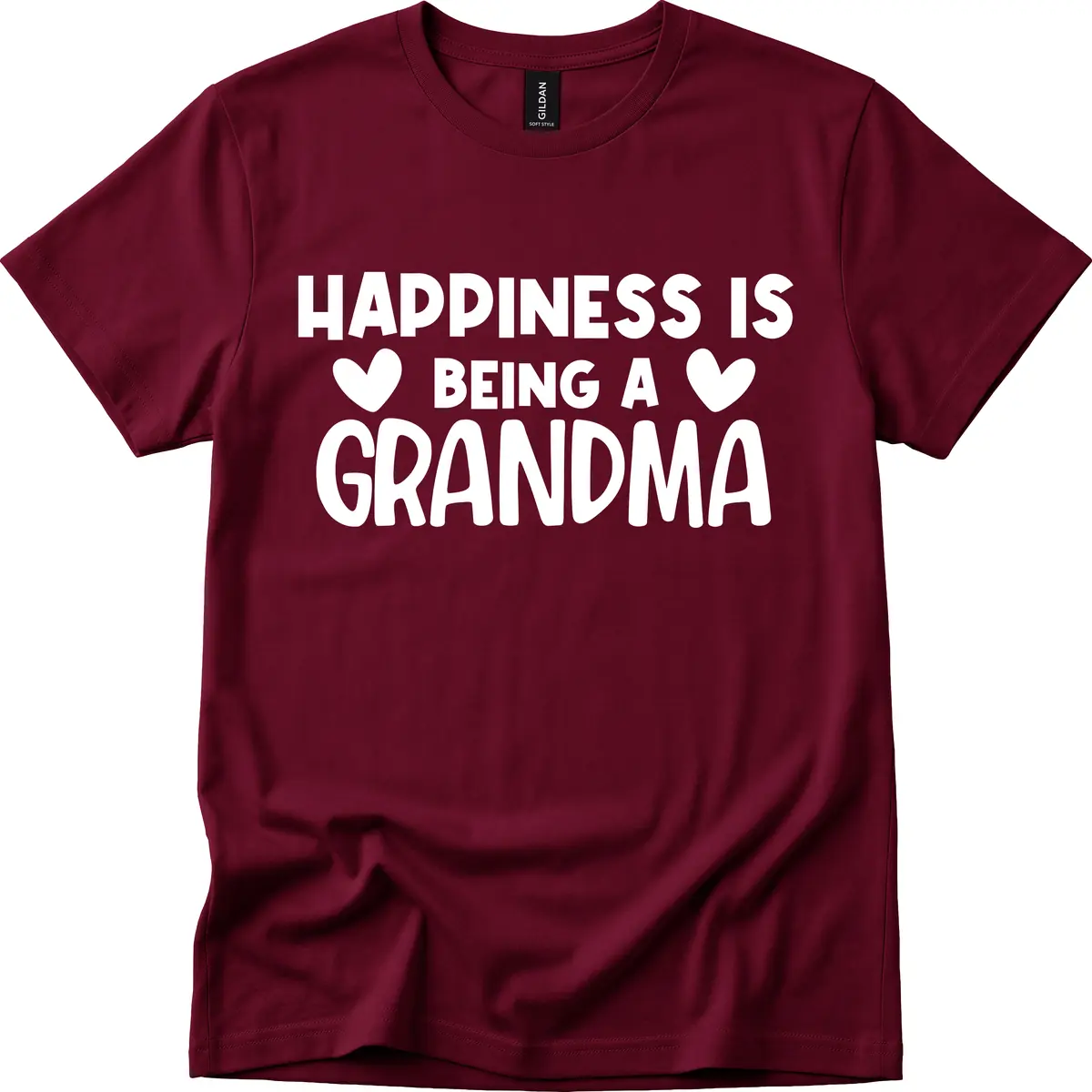 Happiness Is Being A Grandma T-Shirt in Maroon