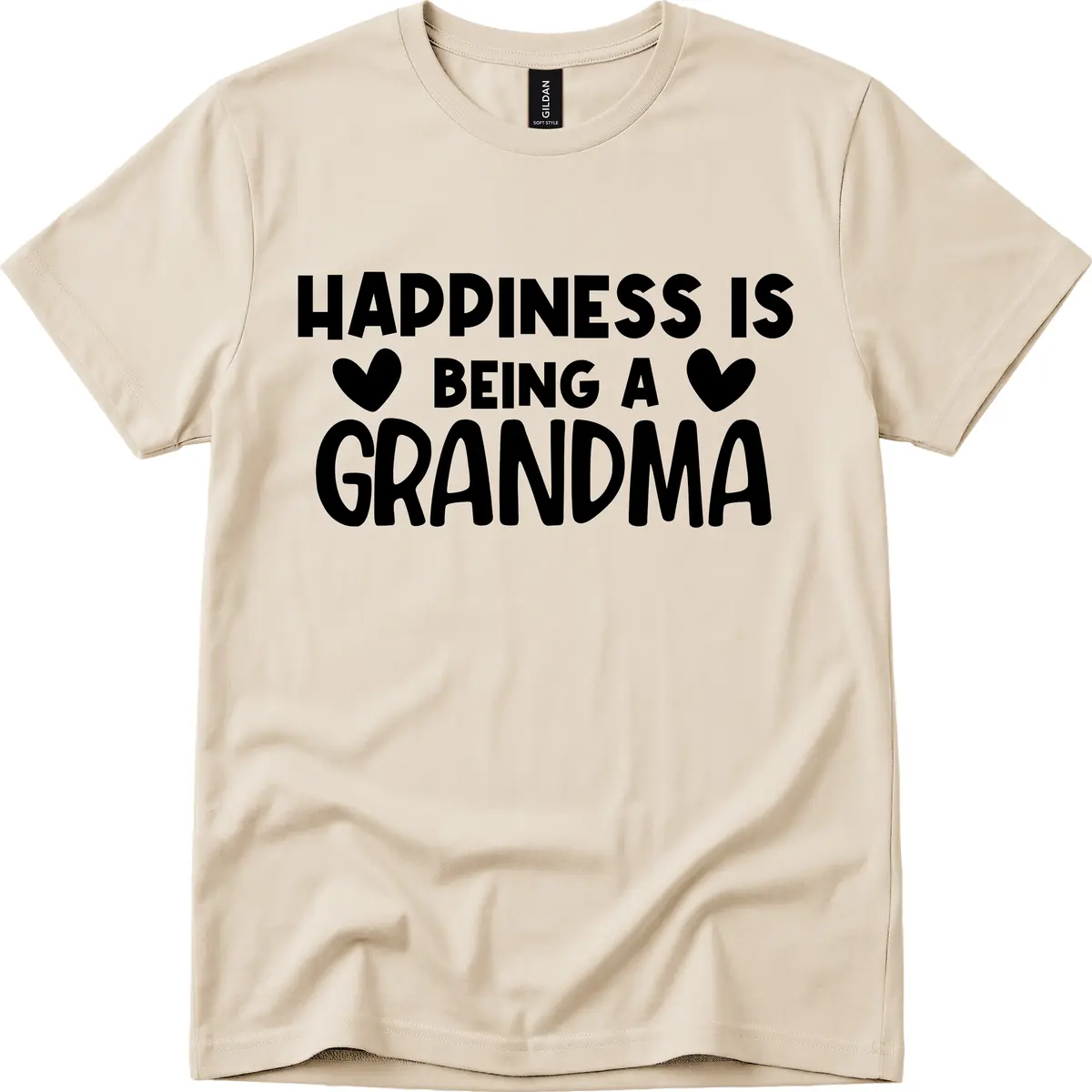 Happiness Is Being A Grandma T-Shirt in Sand