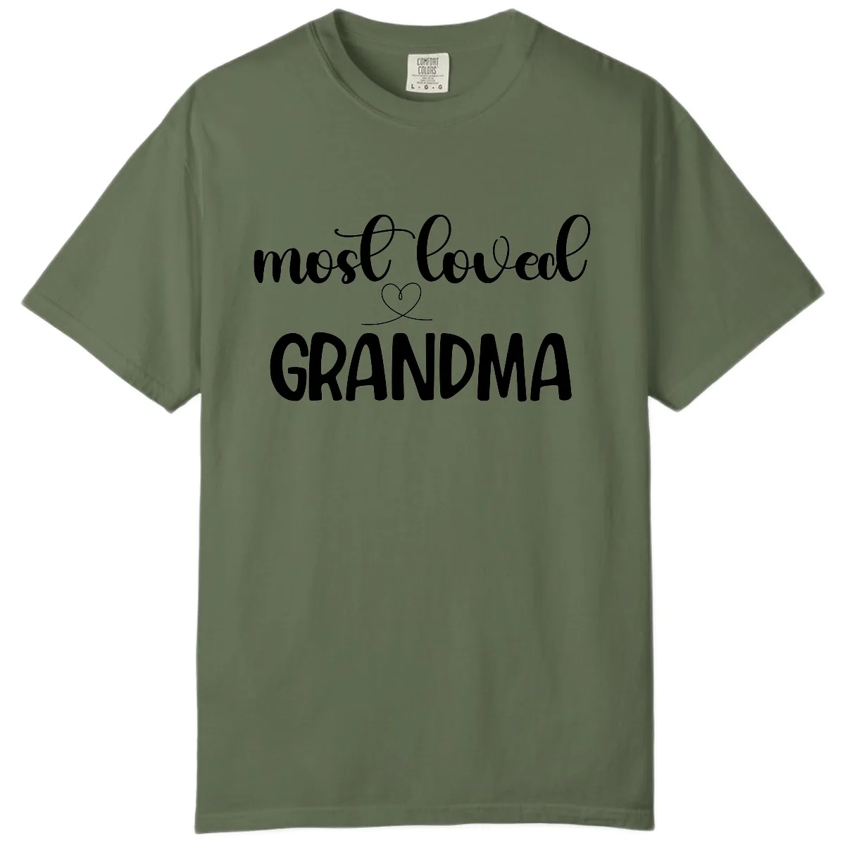 Most Loved Grandma Typography Design Comfort Color in Sage