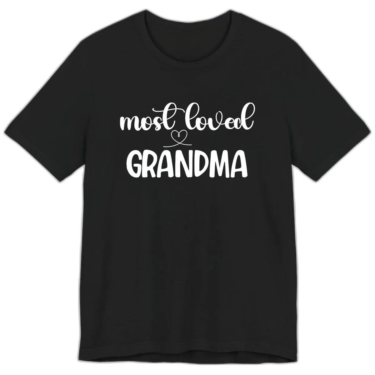 Most Loved Grandma Typography Design Premium T-Shirt in Black