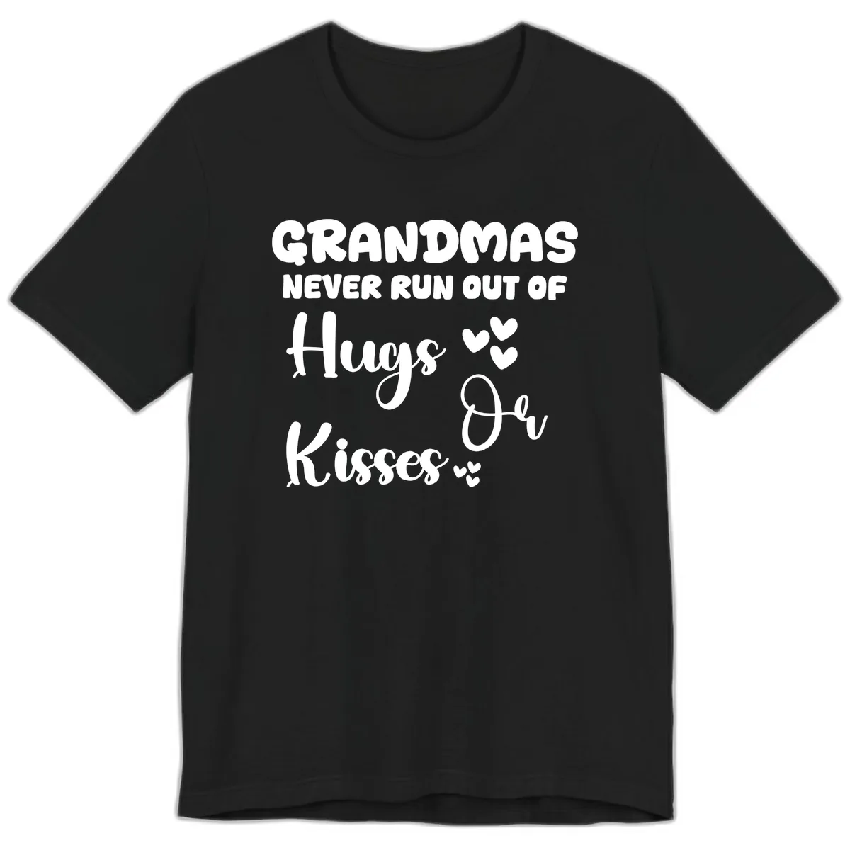 Grandmas Never Run Out Of Hugs Premium T-Shirt in Black