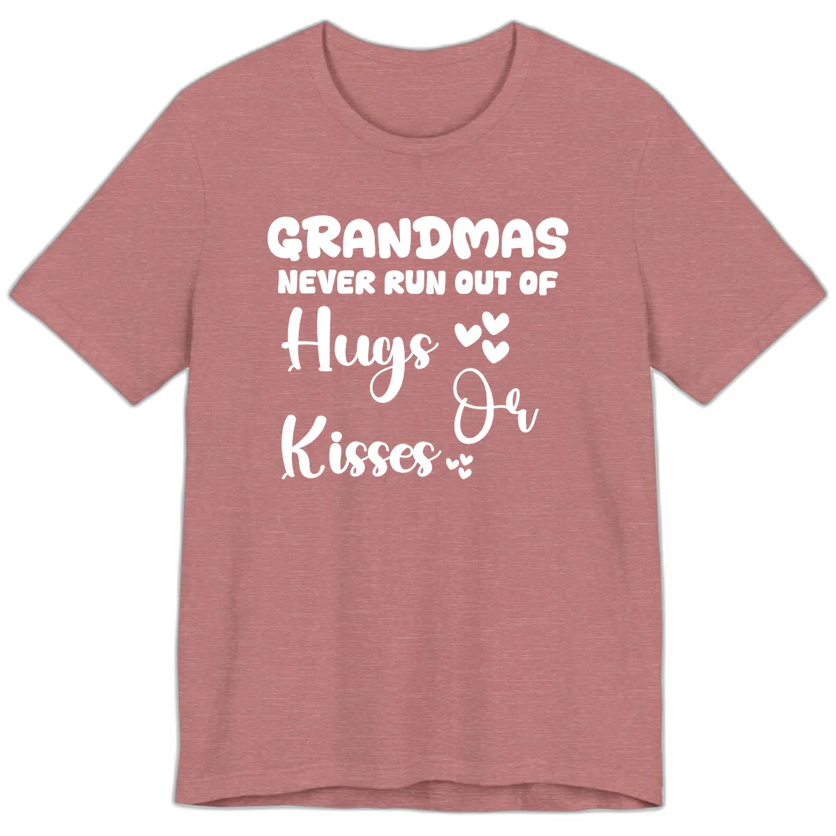 Grandmas Never Run Out Of Hugs Premium T-Shirt in Heather Mauve