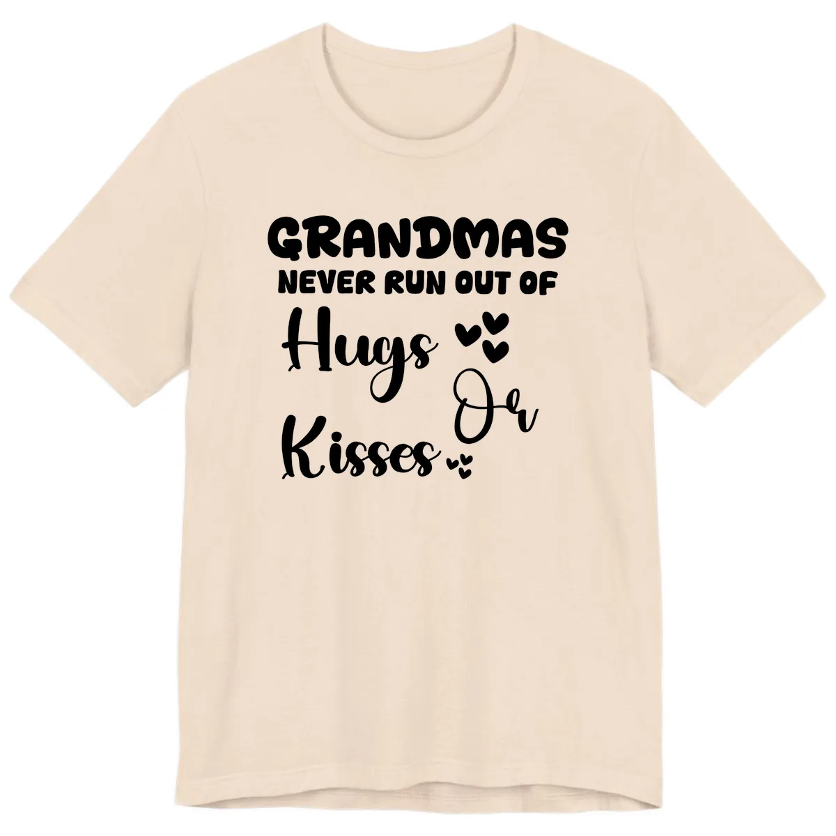 Grandmas Never Run Out Of Hugs Premium T-Shirt in Soft Cream
