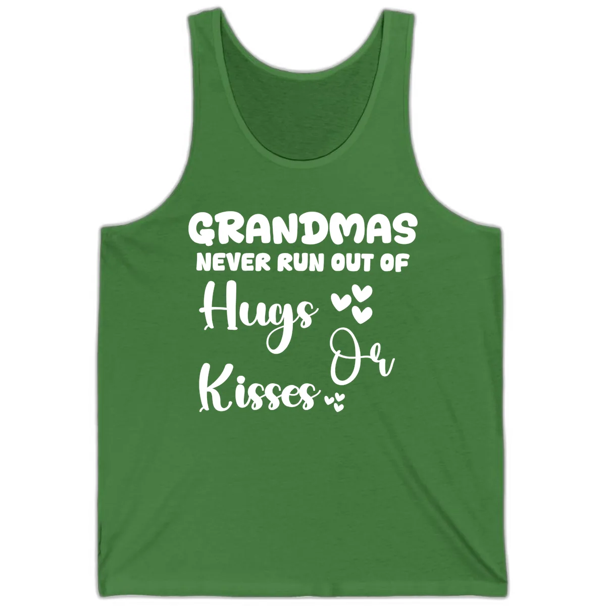 Grandmas Never Run Out Of Hugs Tank in Leaf