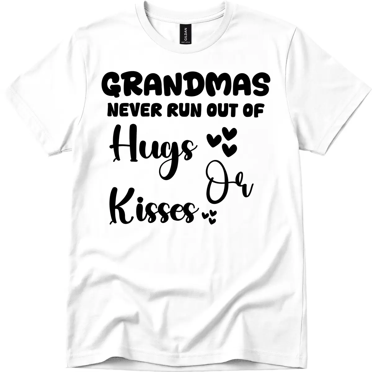 Grandmas Never Run Out Of Hugs T-Shirt in White