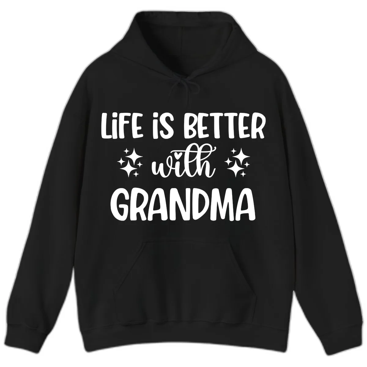 Life Is Better With Grandma Hoodie in Black