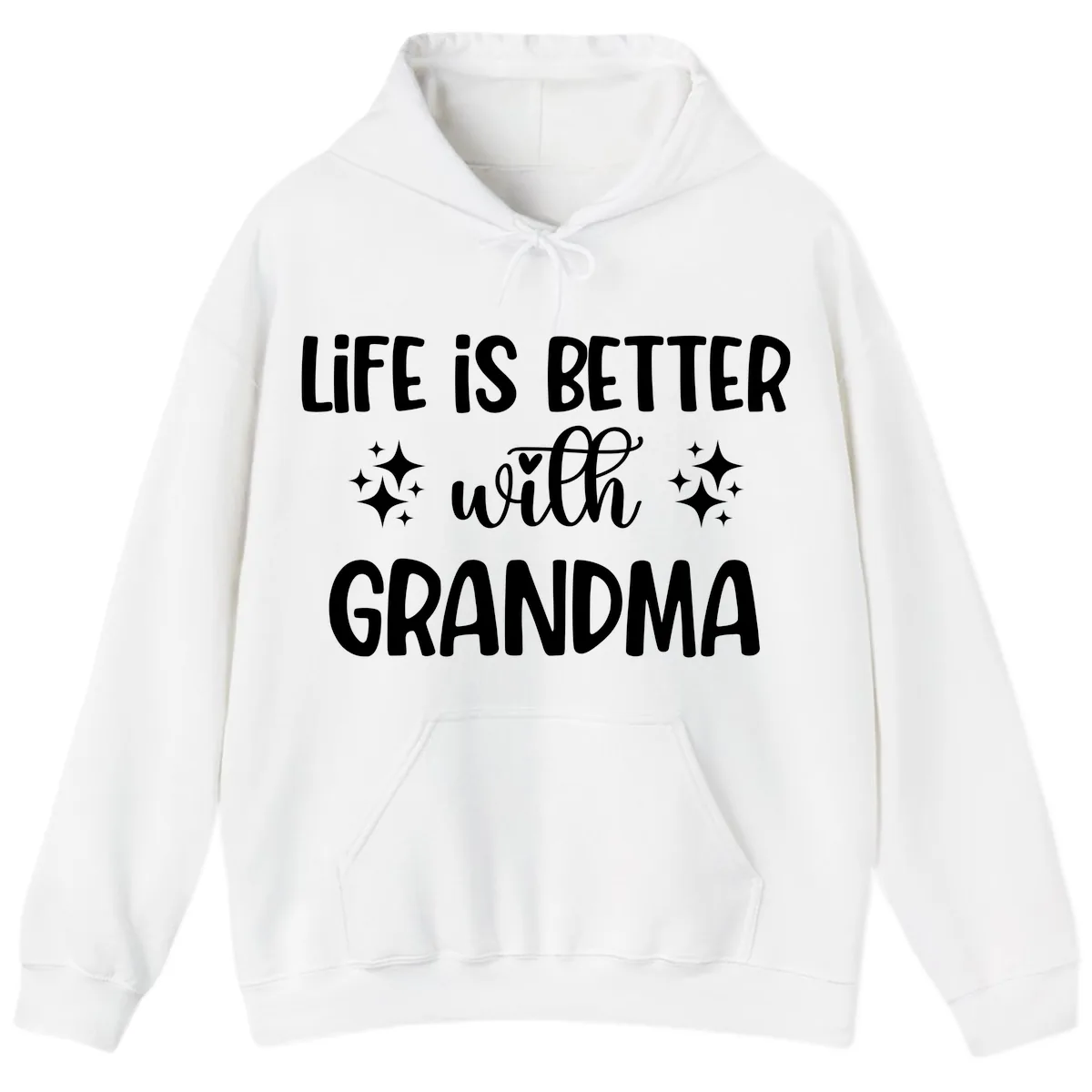 Life Is Better With Grandma Hoodie in White