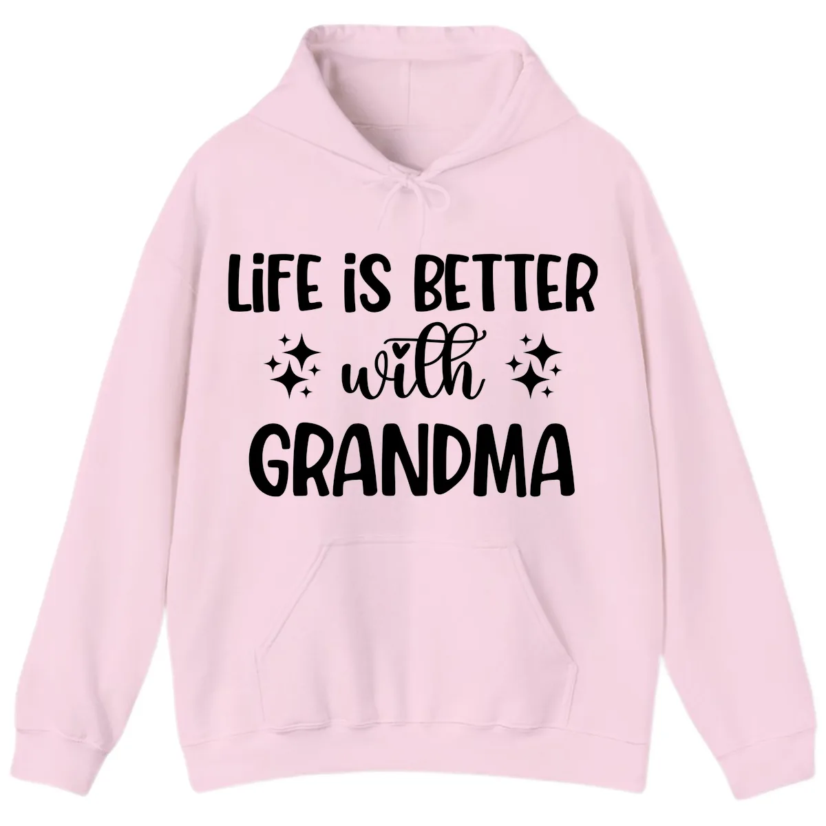 Life Is Better With Grandma Hoodie in Light Pink