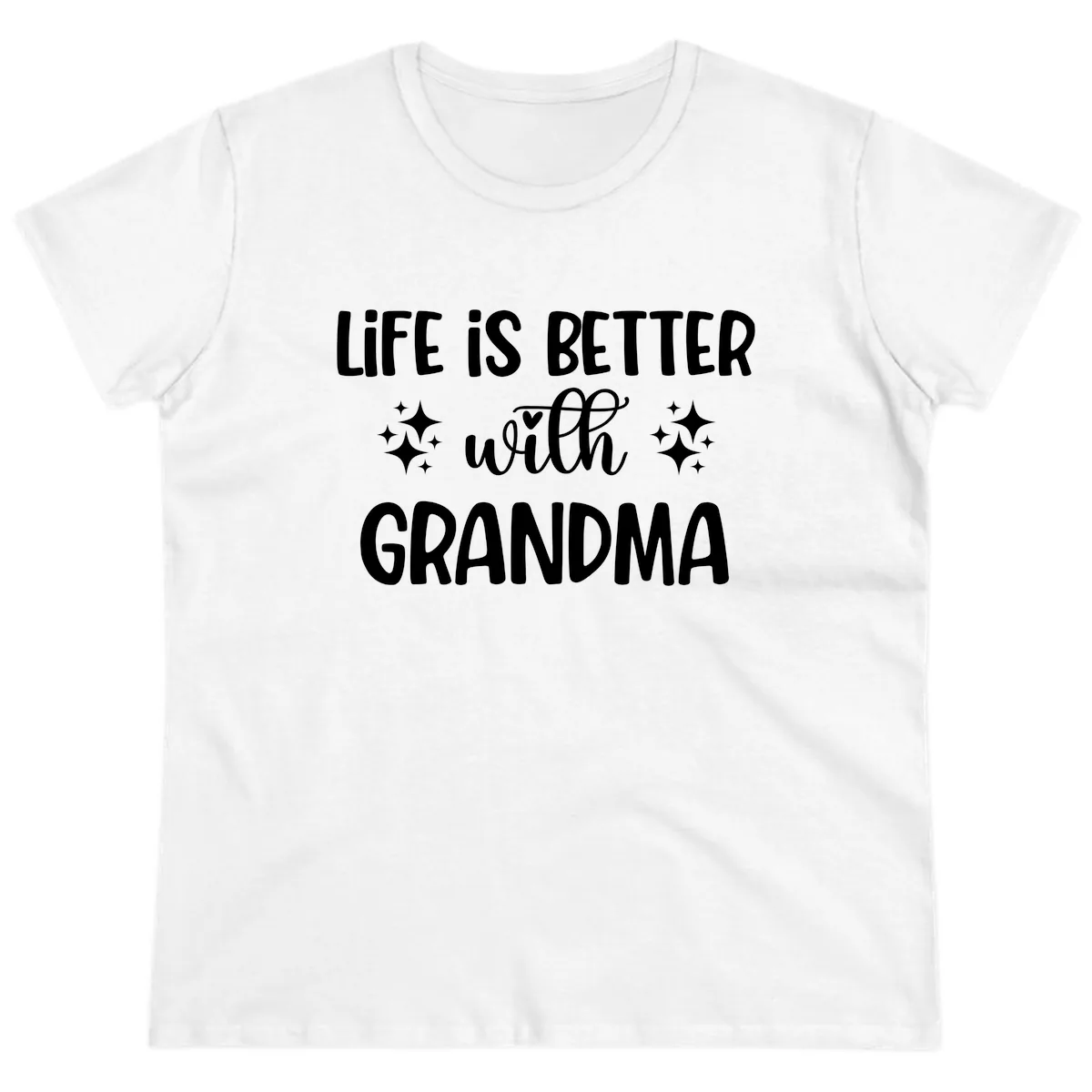 Life Is Better With Grandma Ladies Tee in White