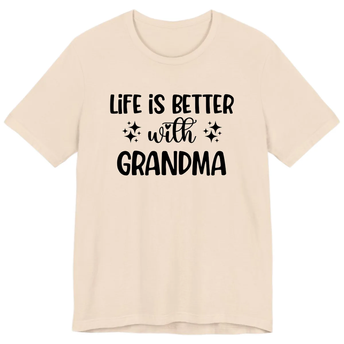 Life Is Better With Grandma Premium T-Shirt in Soft Cream