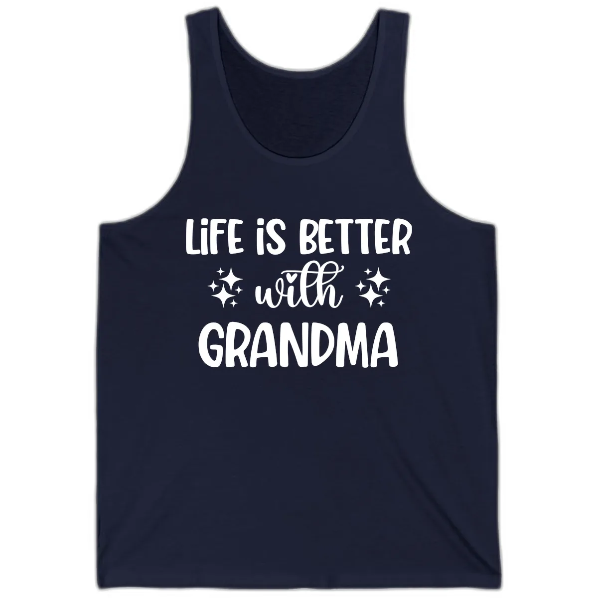 Life Is Better With Grandma Tank in Navy