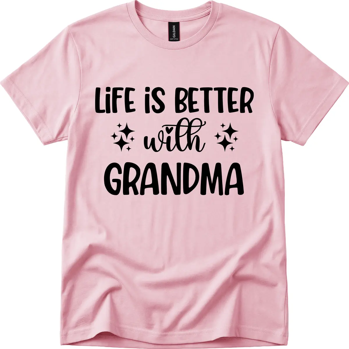 Life Is Better With Grandma T-Shirt in Light Pink