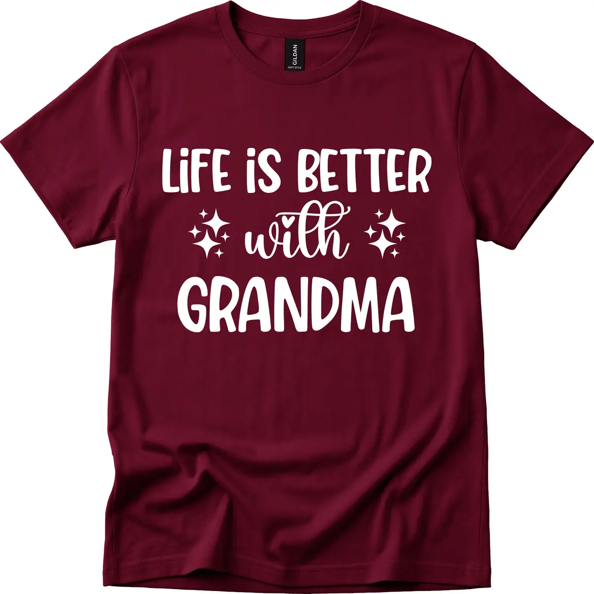 Life Is Better With Grandma T-Shirt in Maroon