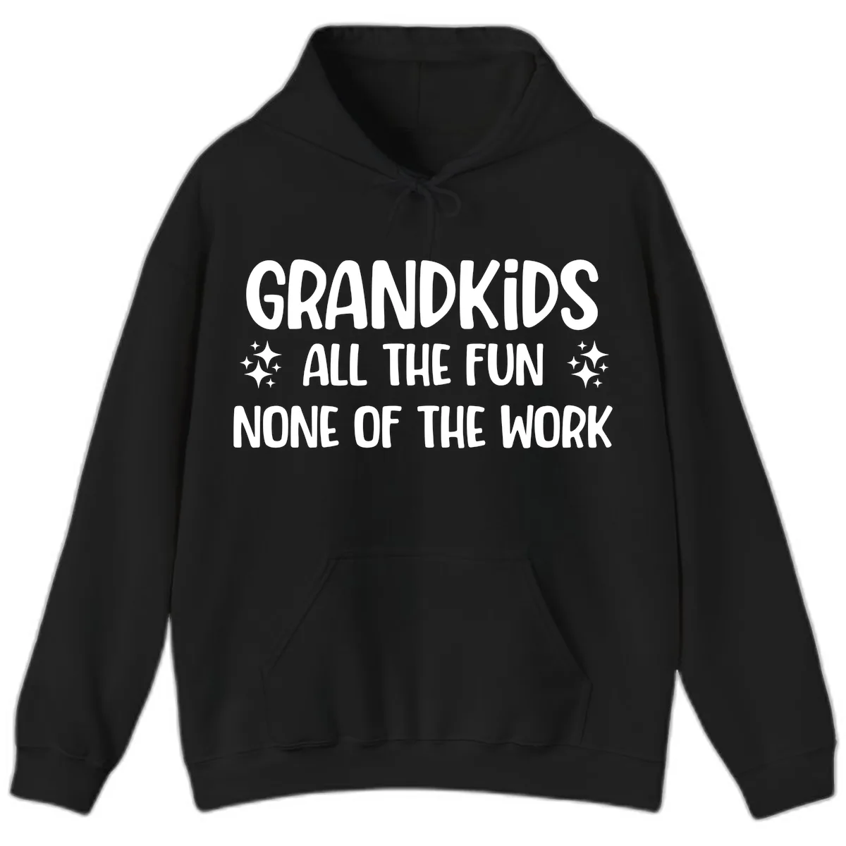 Grandkids All The Fun None Of The Work Hoodie in Black