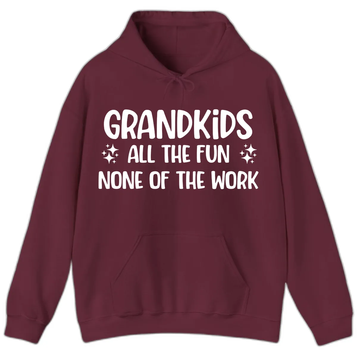 Grandkids All The Fun None Of The Work Hoodie in Maroon