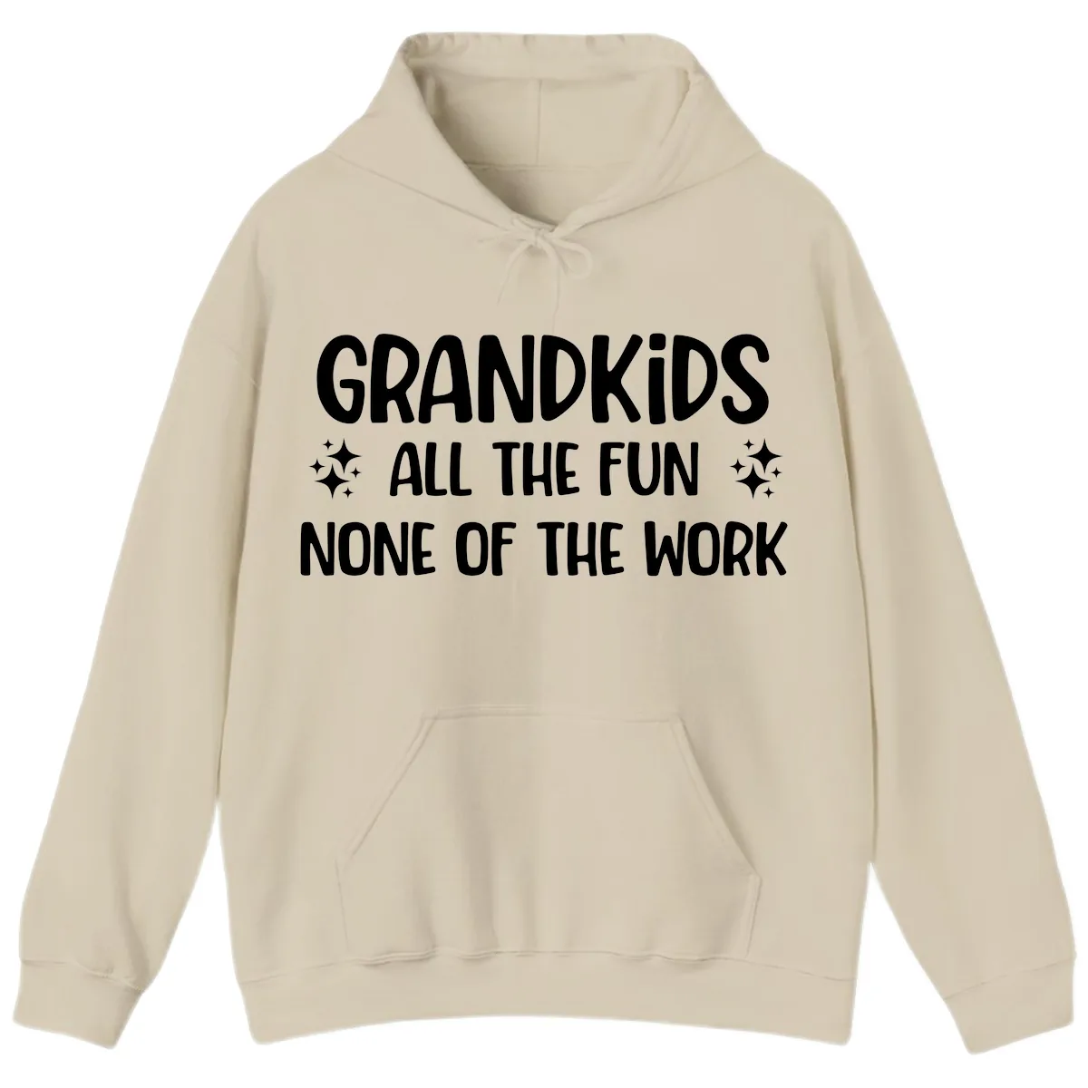 Grandkids All The Fun None Of The Work Hoodie in Sand