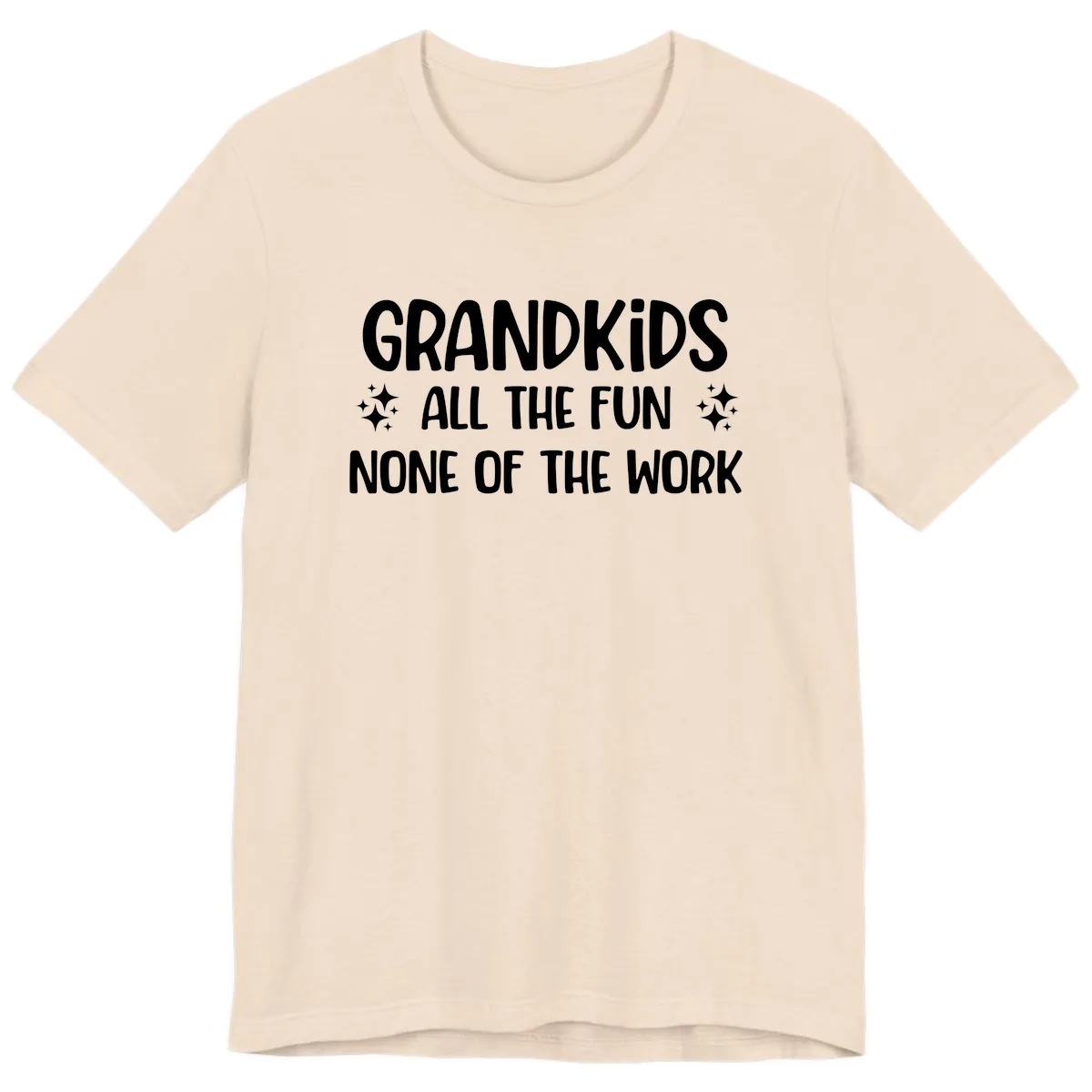 Grandkids All The Fun None Of The Work Premium T-Shirt in Soft Cream