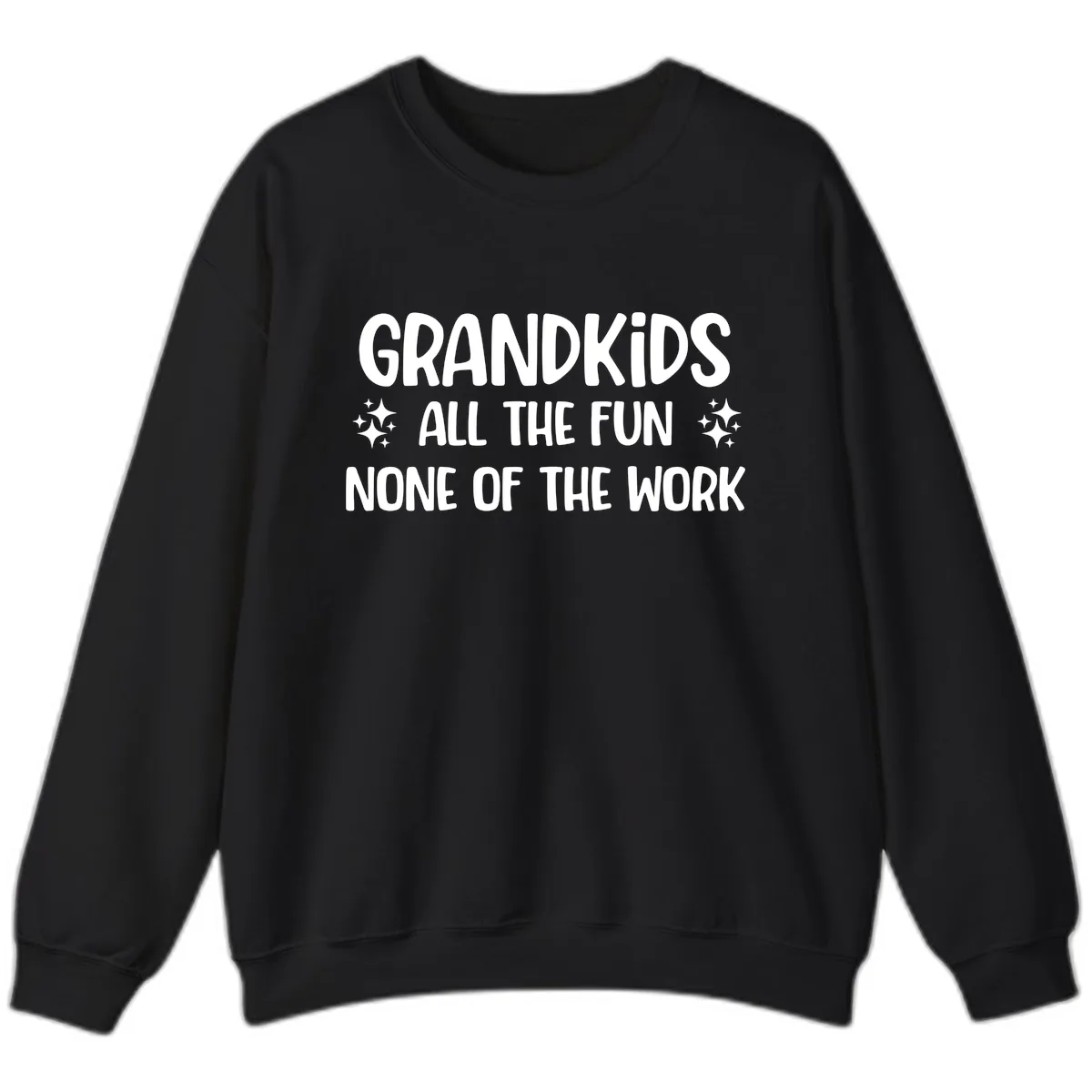 Grandkids All The Fun None Of The Work Sweatshirt in Black