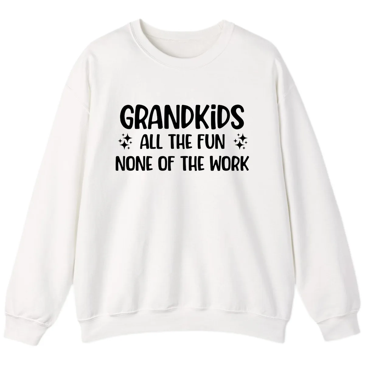 Grandkids All The Fun None Of The Work Sweatshirt in White