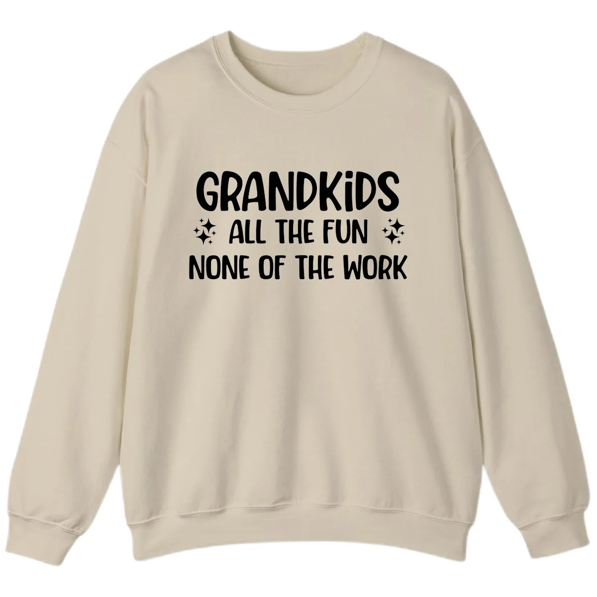 Grandkids All The Fun None Of The Work Sweatshirt in Sand
